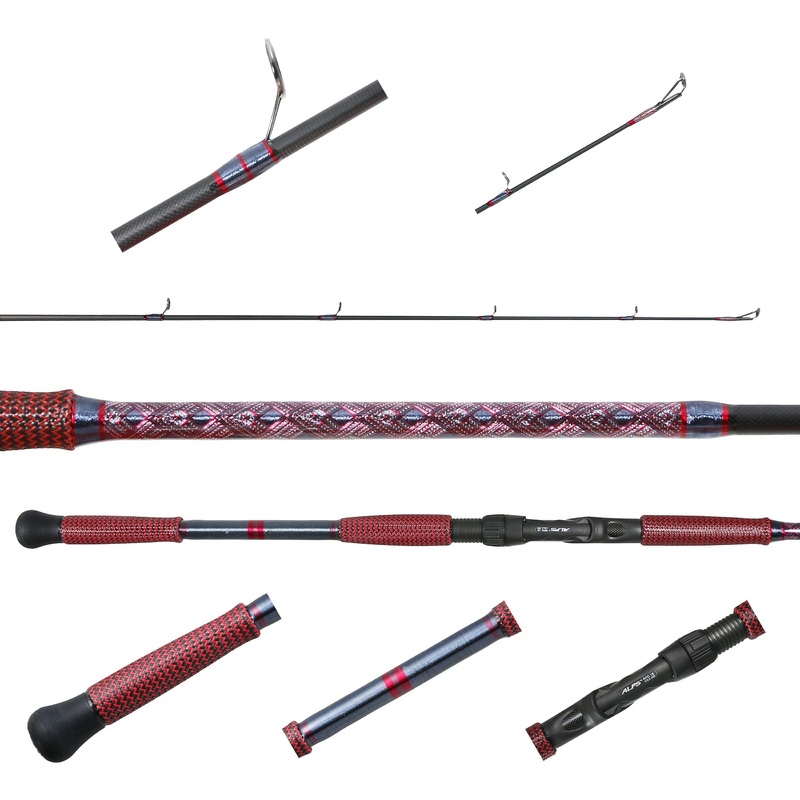 Jigging World MK2 7’6″ Custom Spinning Rod – Red