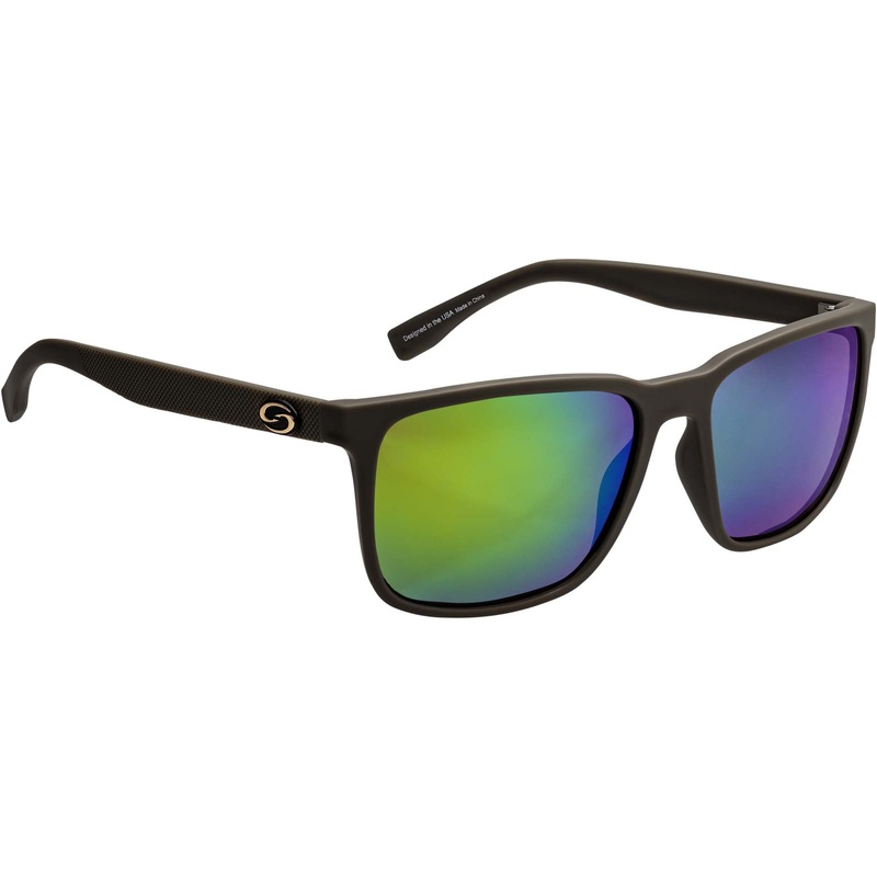Strike King S11 Rogue Polarized Sunglasses Flat Dark Earth Revo Green Mirror/Amber Lens