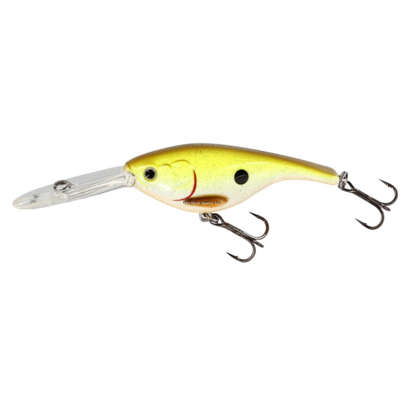 Westin BabyBite DR Deep Running Crankbait, Floating Rootbeer Chartreuse 2 1/2″
