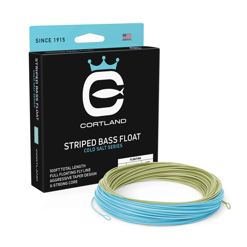 Cortland Striped Bass Float WF7F Aqua Green/Sky Blue