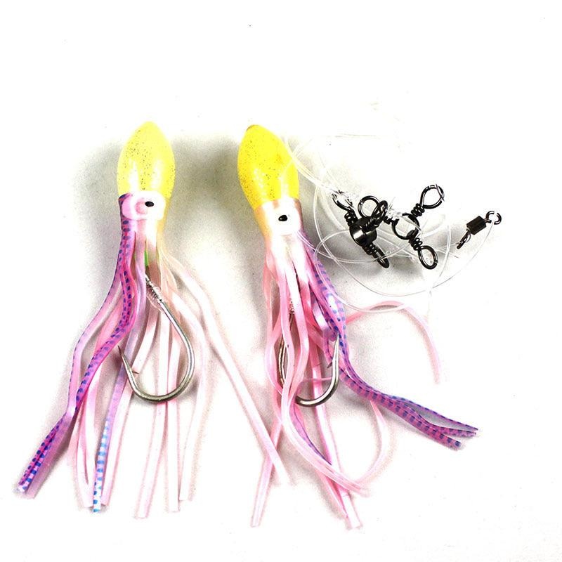 Jigging World Deep Drop Foam Glow Head Tile Fish Rigs Chartreuse Tail