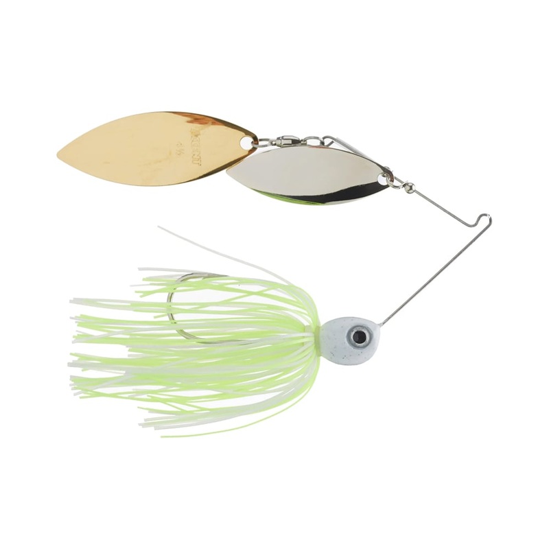 Accent Jacob Wheeler Double Crossbone Spinnerbait 1/2 oz Pearl Chartreuse