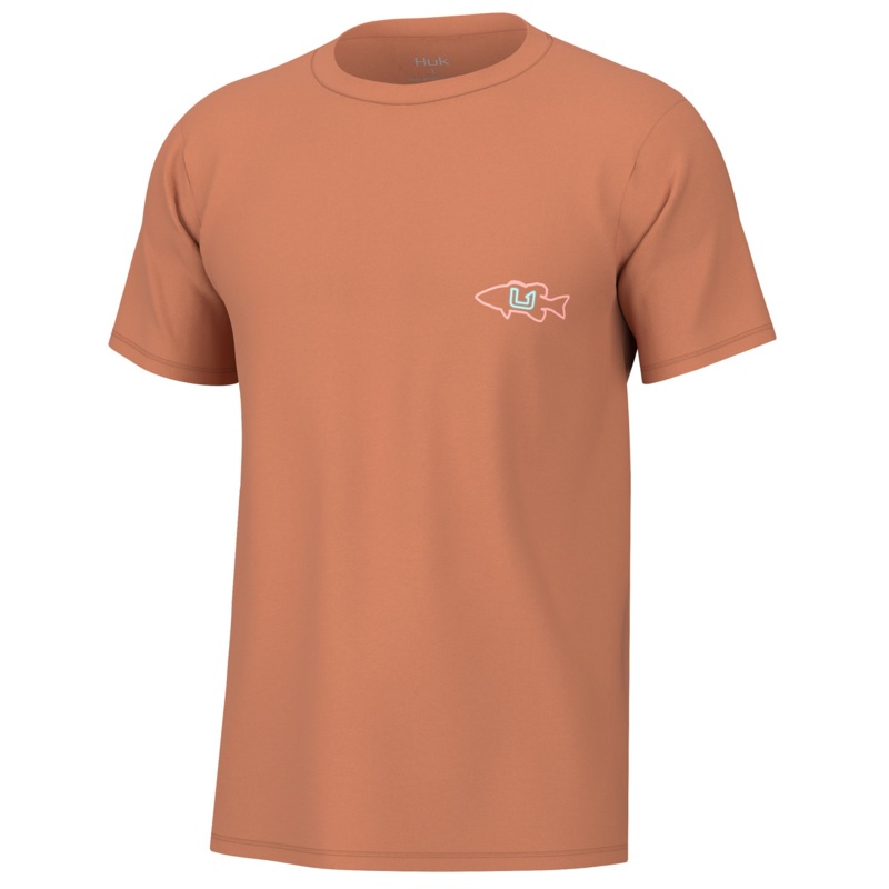 HUK COLD BASED TEE Sunburn Medium