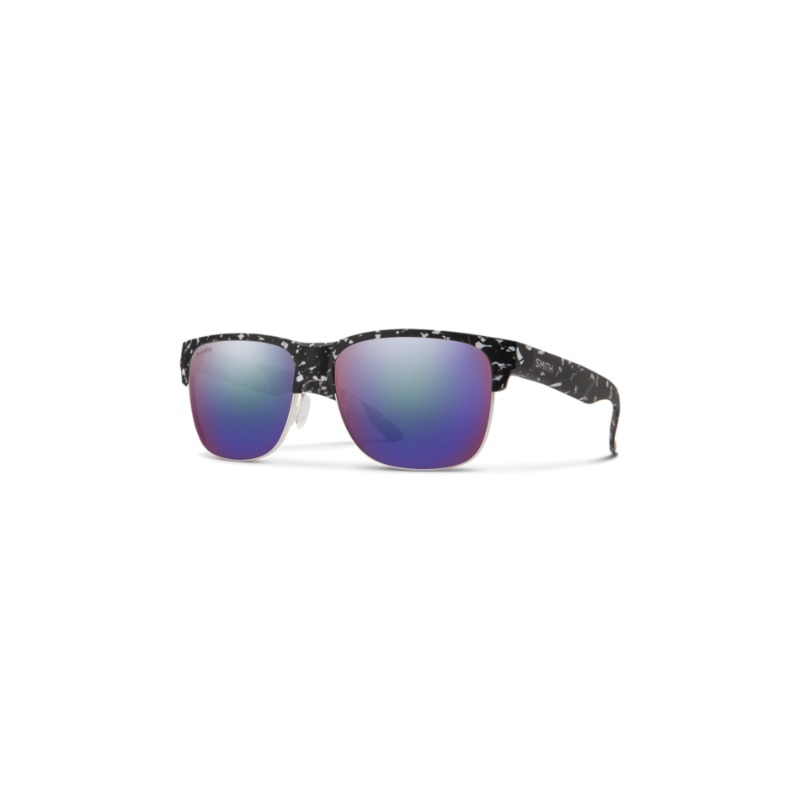 SMITH LOWDOWN SPLIT CHROMAPOP POLARIZED SUNGLASSES MATTE BLACK MARBLE VIOLET MIRROR