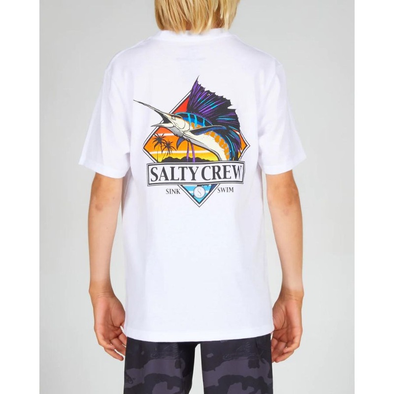 SALTY CREW GONE SAILIN BOYS S/S TEE WHITE S