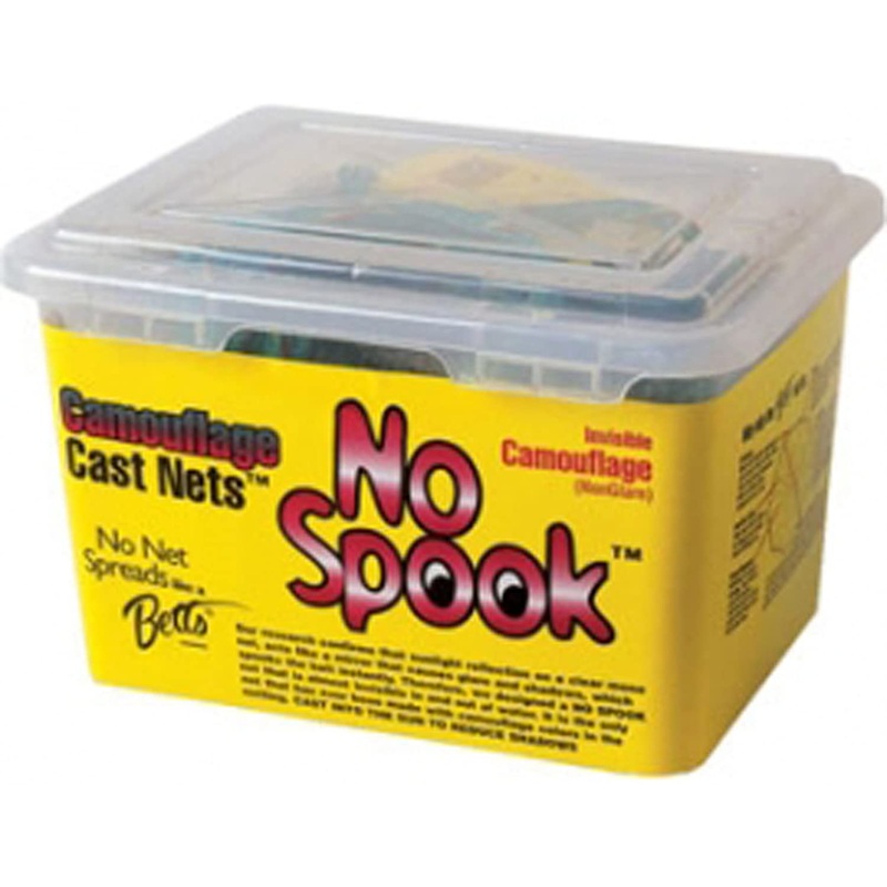 Betts Old Salt No Spook Mono Cast Net Camo, 8′ 3/8″, Mesh 1Lb Lead
