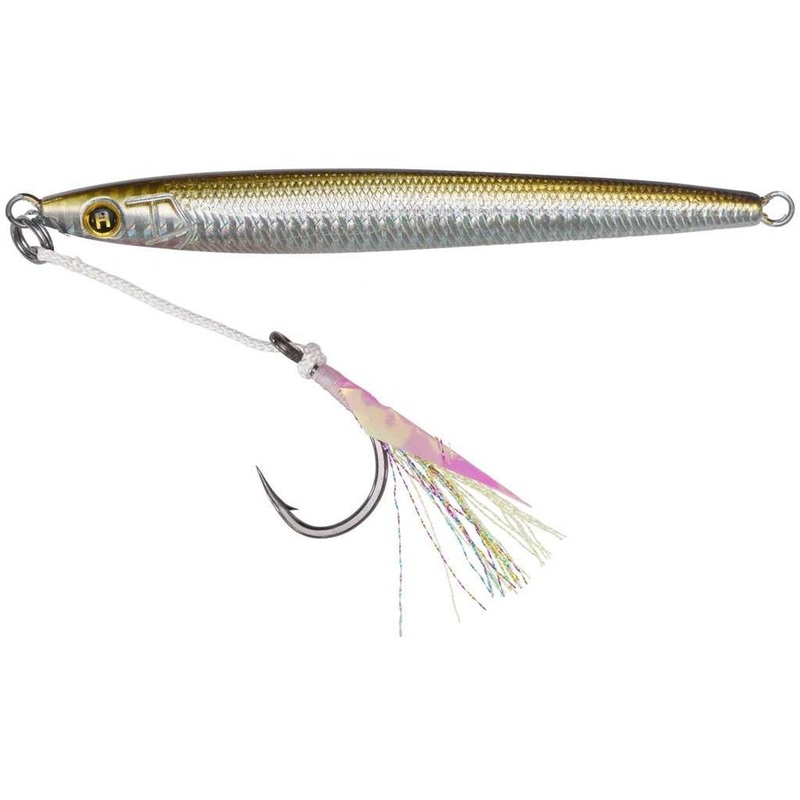 Hogy Sand Eel Jig with Teaser Assist Hook (3.5oz-8.5oz, Assorted Colors) Olive 8.5oz