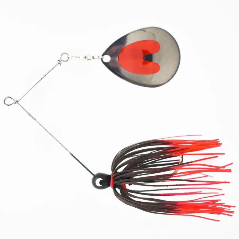 Jewel Jolt Single Spin Spinnerbait 1/2oz Black Blue Flash Lazer