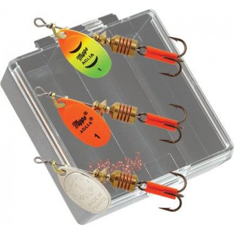 Mepps Trout Pocket Pac – #1 Aglia Plain Inline Spinners