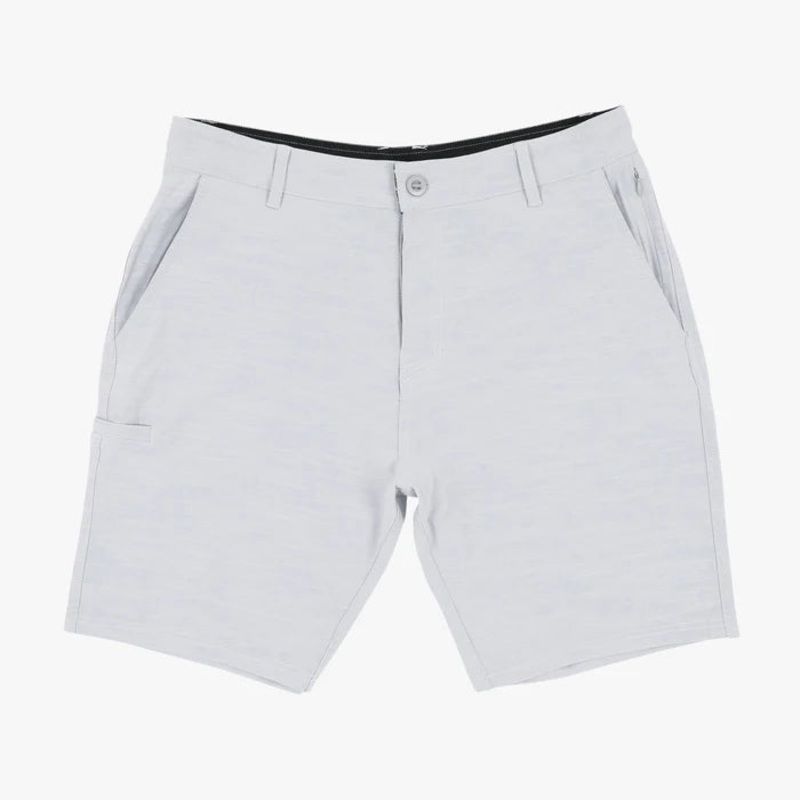 AFTCO 365 RIPSTOP CHINO FISHING SHORTS LIGHT GRAY 30