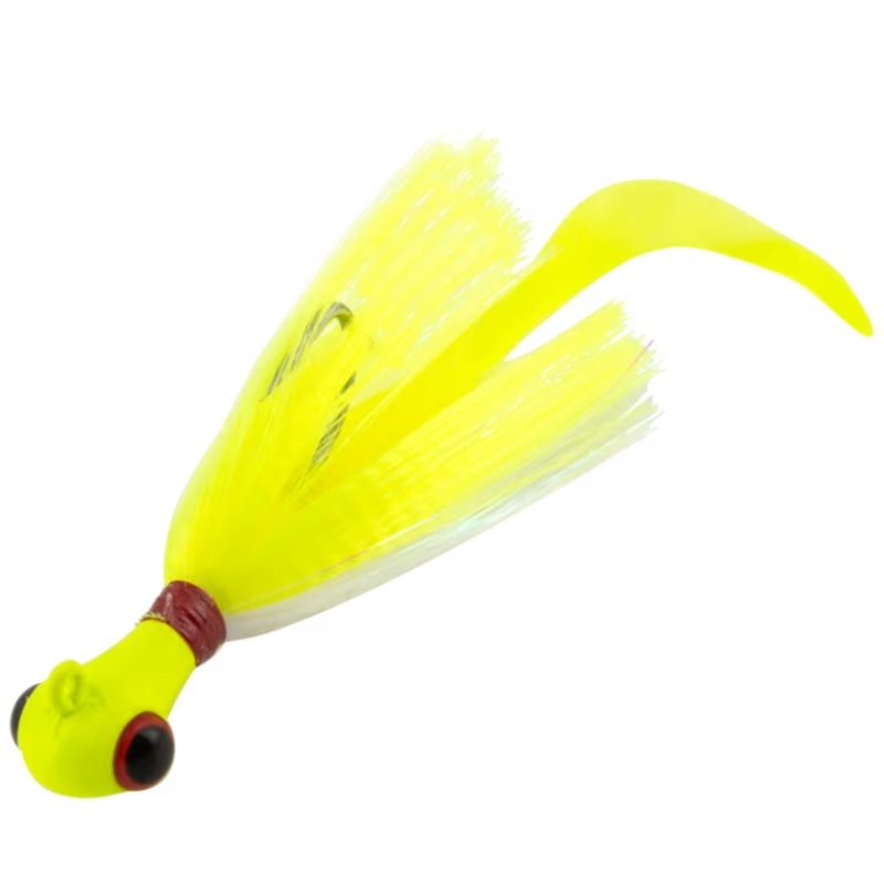 Buccaneer Bait Company Bugeye Cobia Jig White/Chartreuse