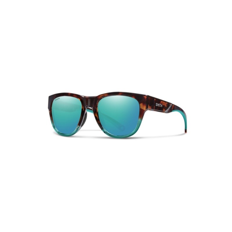 SMITH ROCKAWAY CHROMAPOP POLARIZED SUNGLASSES TORTOISE GREEN MIRROR GLASS