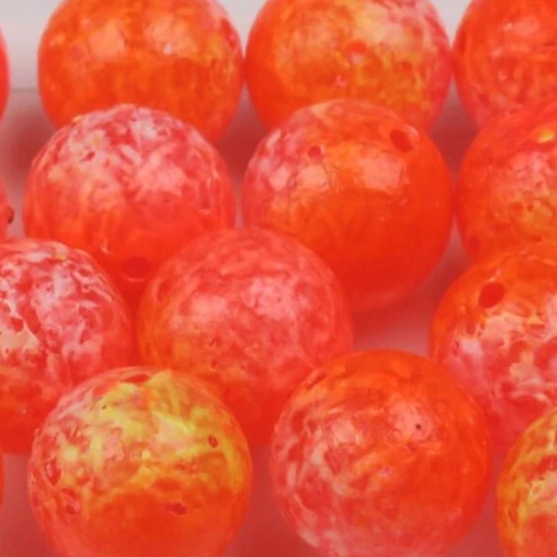 UV2 Fusion Blood Drop Egg Beads 8mm Clown Egg