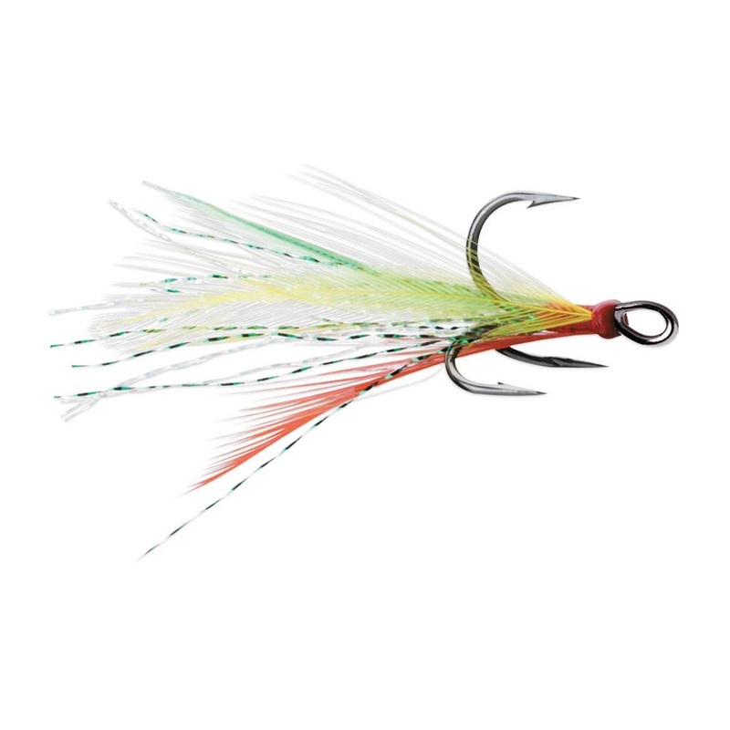 VMC 8651DT Feather Dressed X-Rap Treble Hook 2 pack 2 – Nickel Firetiger