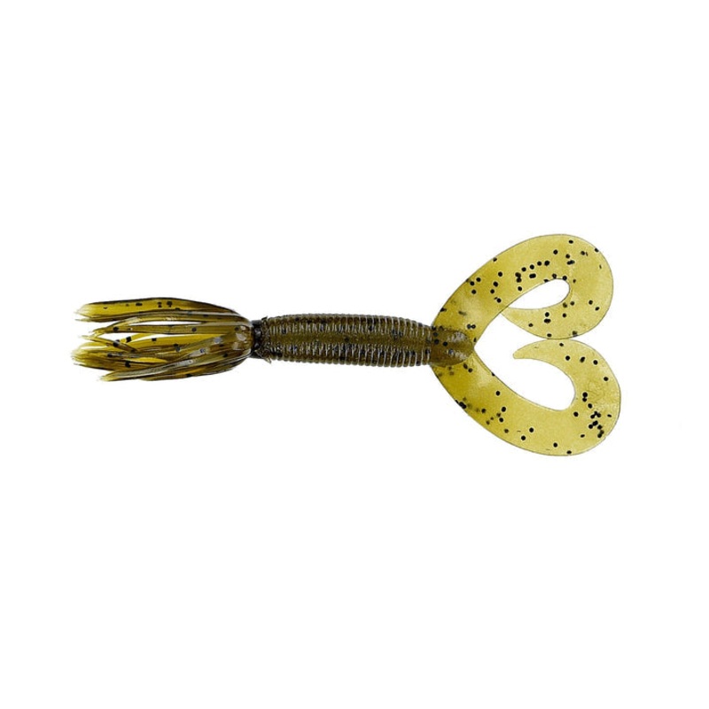Yamamoto Double Tail Hula Grub, 4″, 10pk, Green