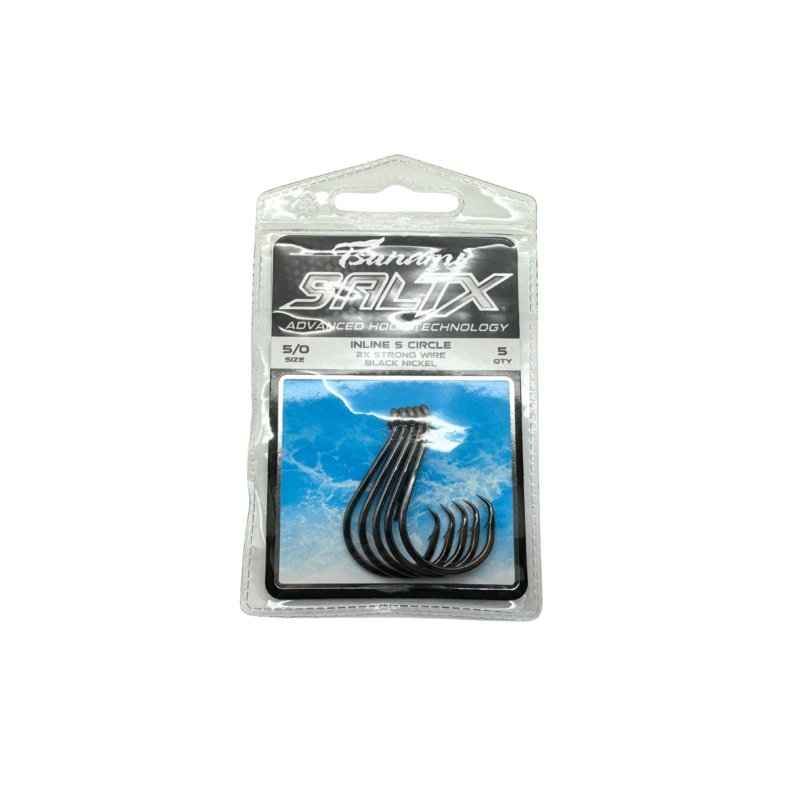Tsunami SaltX 2X Inline S Circle Hooks 10/0 – 3pk