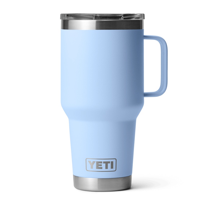 YETI RAMBLER 30OZ TRAVEL MUG WITH STRONGHOLD LID BIG SKY BLUE
