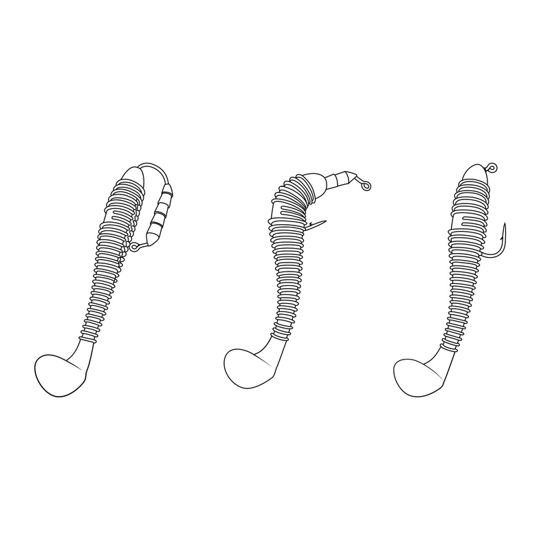 CORE TACKLE FINESSE TUSH 1/8 OZ 2/0 (3PK)