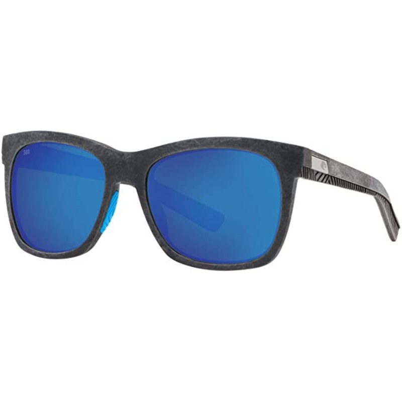COSTA CALDERA POLARIZED SUNGLASSES NET GRAY WITH BLUE RUBBER GRAY GLASS (580G)