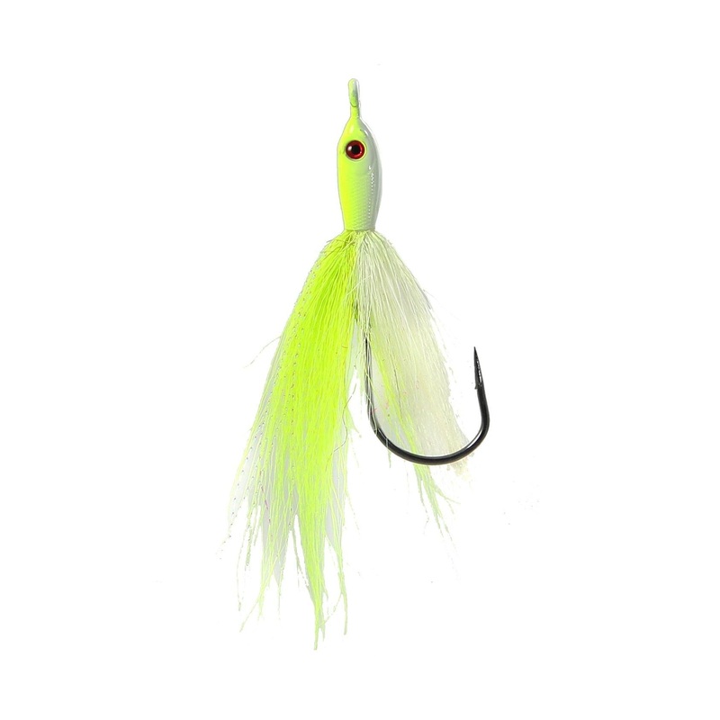 Jigging World Fluke Candy Teasers V2 with Bucktail Chartreuse