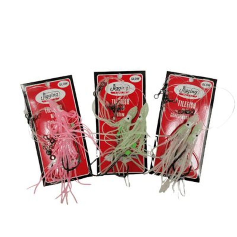 Jigging World Tilefish Hi-Lo Rigs Chartreuse/Glow