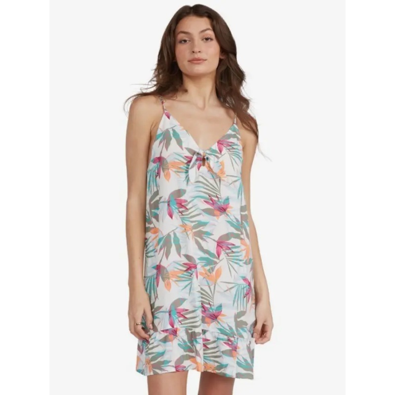 ROXY TIME AFTER TIME DRESS TOAST PALM TREE DREAMS M