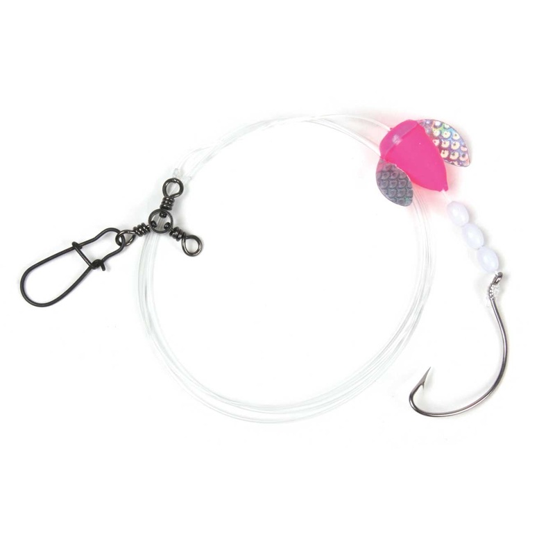 Sea Striker Spin-n-Glo Fluke Rig, 1/0 Nickel Wide Gap Hook, 42″
