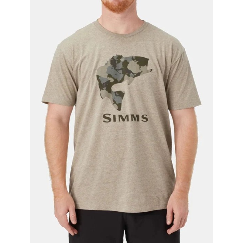 Simms Men’s Bass Fill T-Shirt Oatmeal Heather M