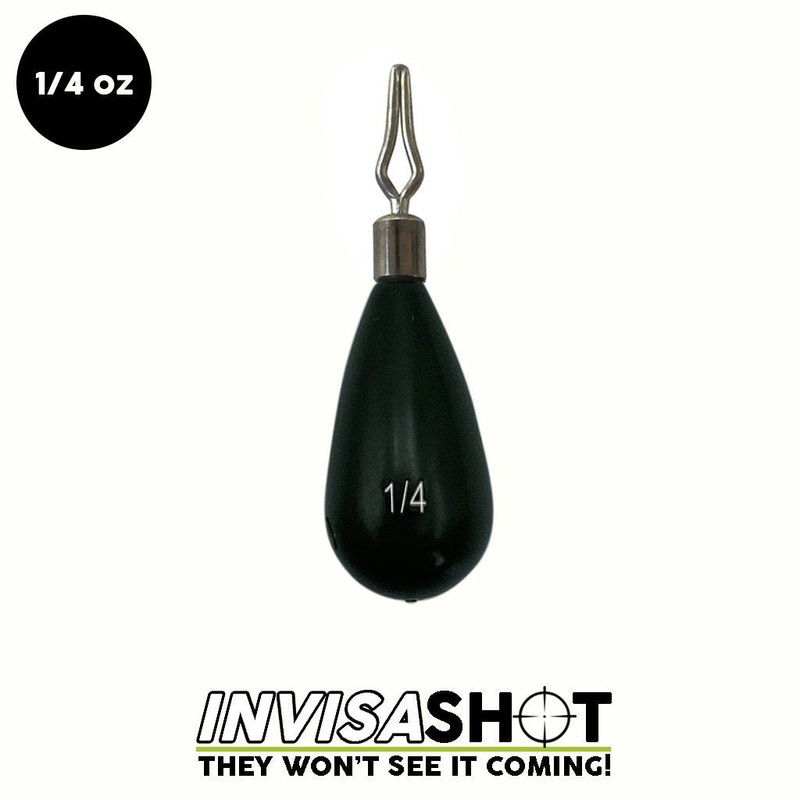 WOO TUNGSTEN GREEN PUMPKIN INVISASHOT DROP SHOT WEIGHT – TEAR DROP 1/8 oz (4pk)