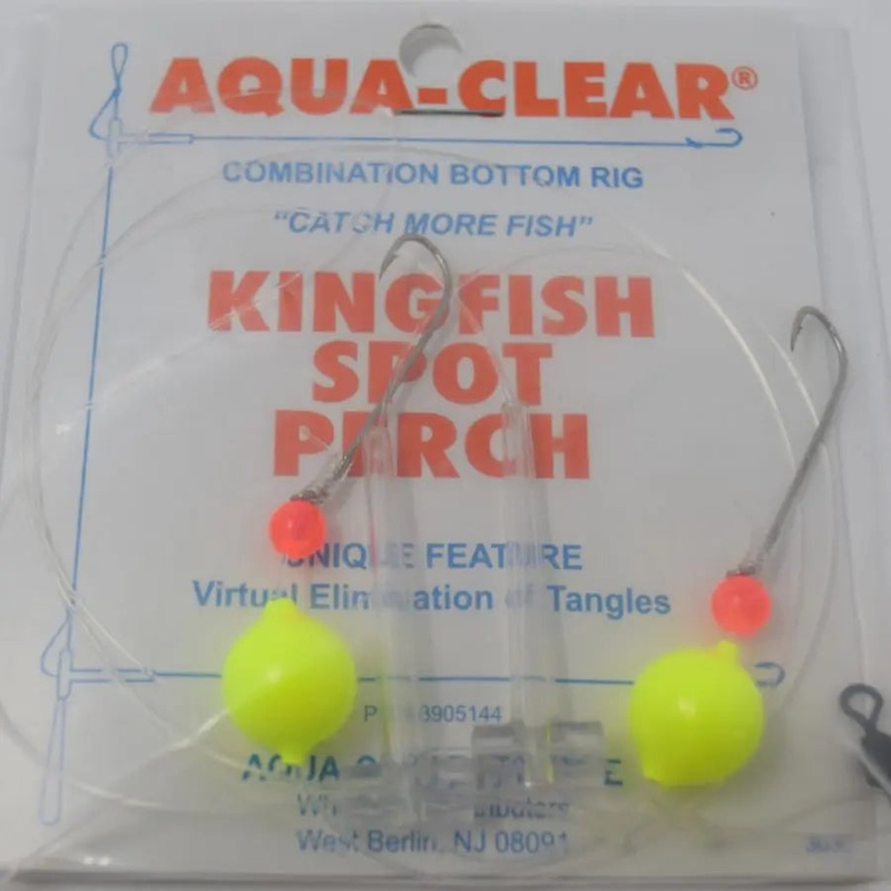 AQUA CLEAR HI/LO RIG CHARTREUSE #8 HOOK