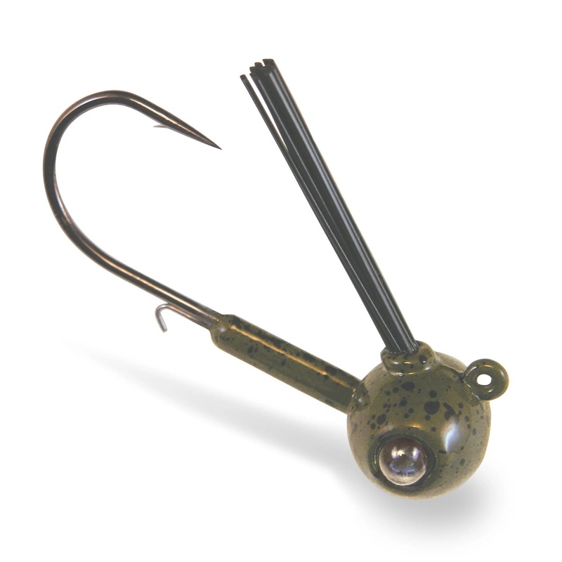 Kalin’s Google Eye Swimbait Jig, 2pk, 1/2oz, Green Pumpkin