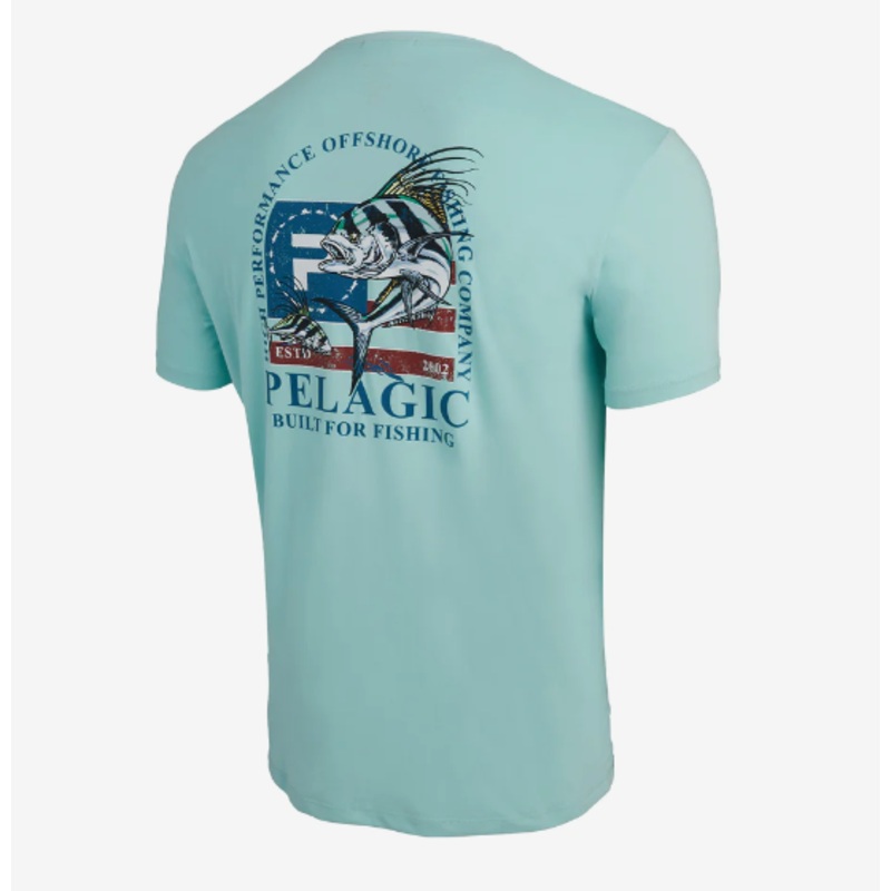 PELAGIC STRATOS SS PATRIOT ROOSTER TURQUOISE 2XL