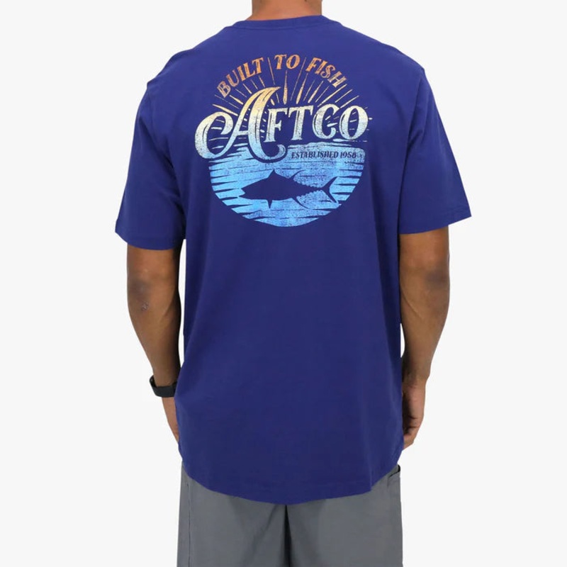 AFTCO ALKALINE T-SHIRT STORM BLUE S