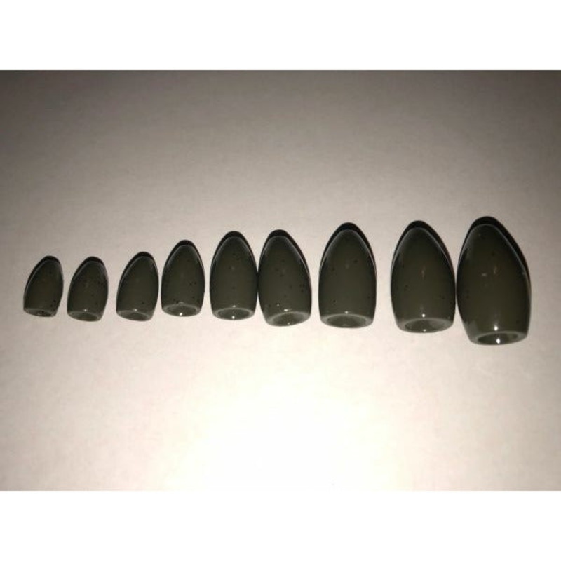 C.R. FISHING TUNGSTEN FLIPPING WEIGHTS Green Pumpkin 3/8 OZ