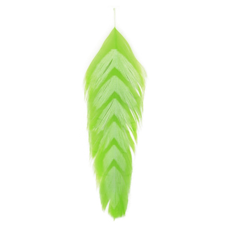 Galloup’s Fish Feathers – Arrowhead Chartreuse/White