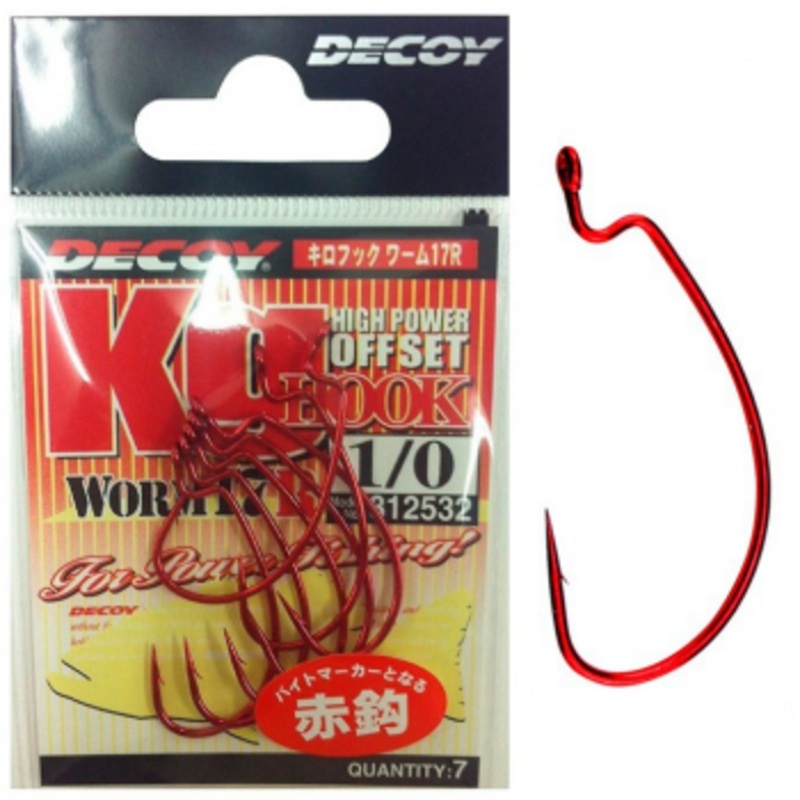 DECOY WORM17R KG HOOK RED Size 4/0