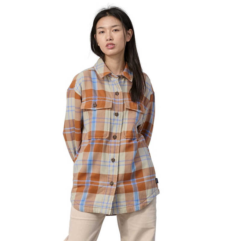Patagonia W’s Heavy Weight Fjord Flannel Overshirt Bristlecone: Fertile Brown / BCFN XS
