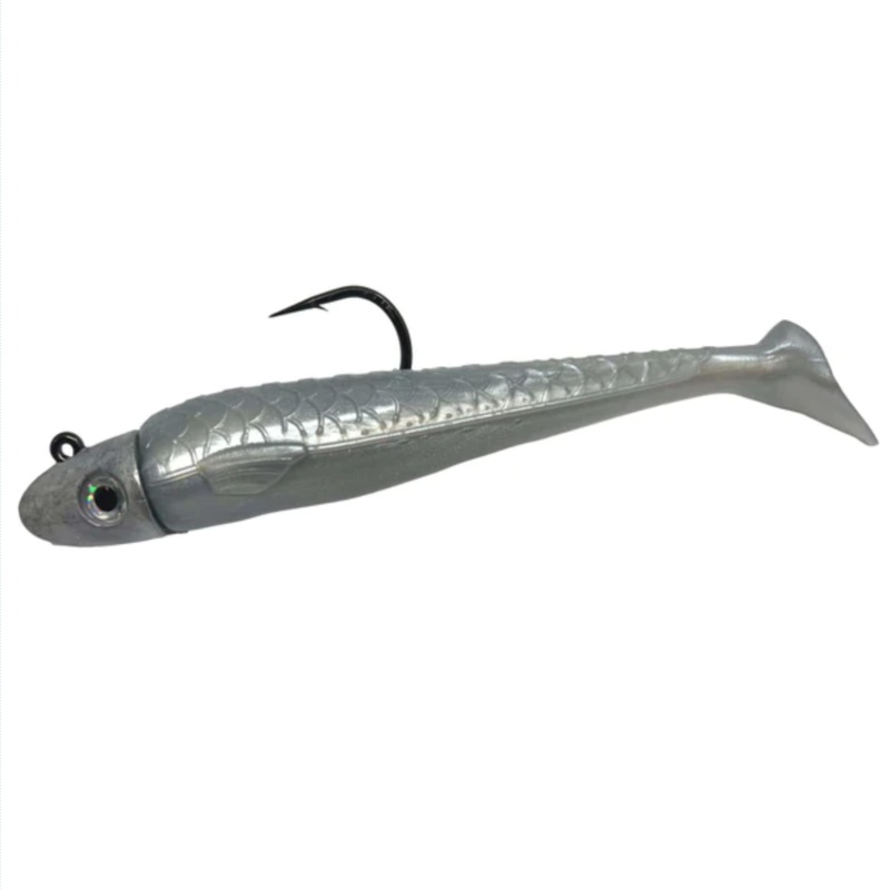 RonZ Z-Fin Big Game Series HD Rigged Paddeltail (6″, 3oz-4oz, Assorted Colors) Blue/White 3oz