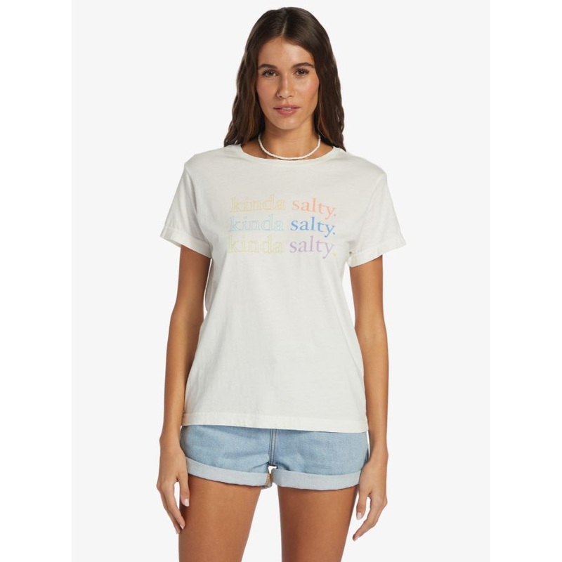 ROXY KINDA SALTY T-SHIRT SNOW WHITE XS
