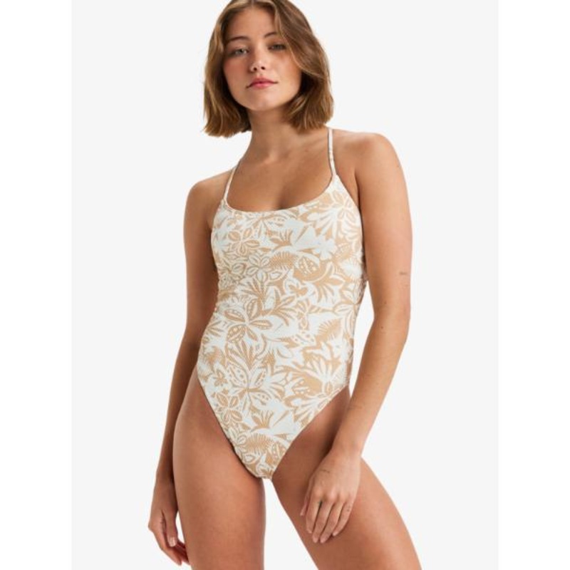 ROXY PALM TREE DREAMS ONE PIECE SWIMSUIT TOAST PALM TREE XS