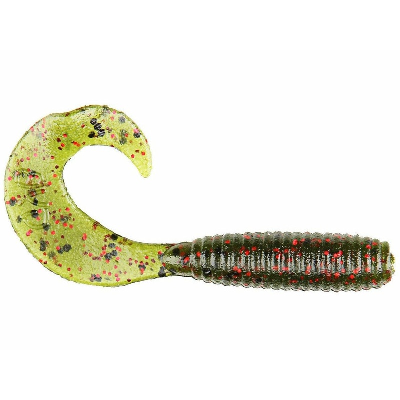 YAMAMOTO SINGLE TAIL GRUBS Watermelon w/ Black & Red – 208 4″