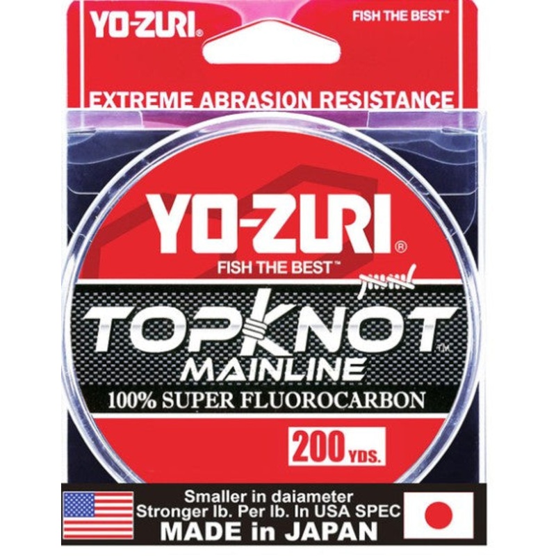 Yo-Zuri Topknot Mainline Fluorocarbon Line (200 yd) Natural Clear 14 lb