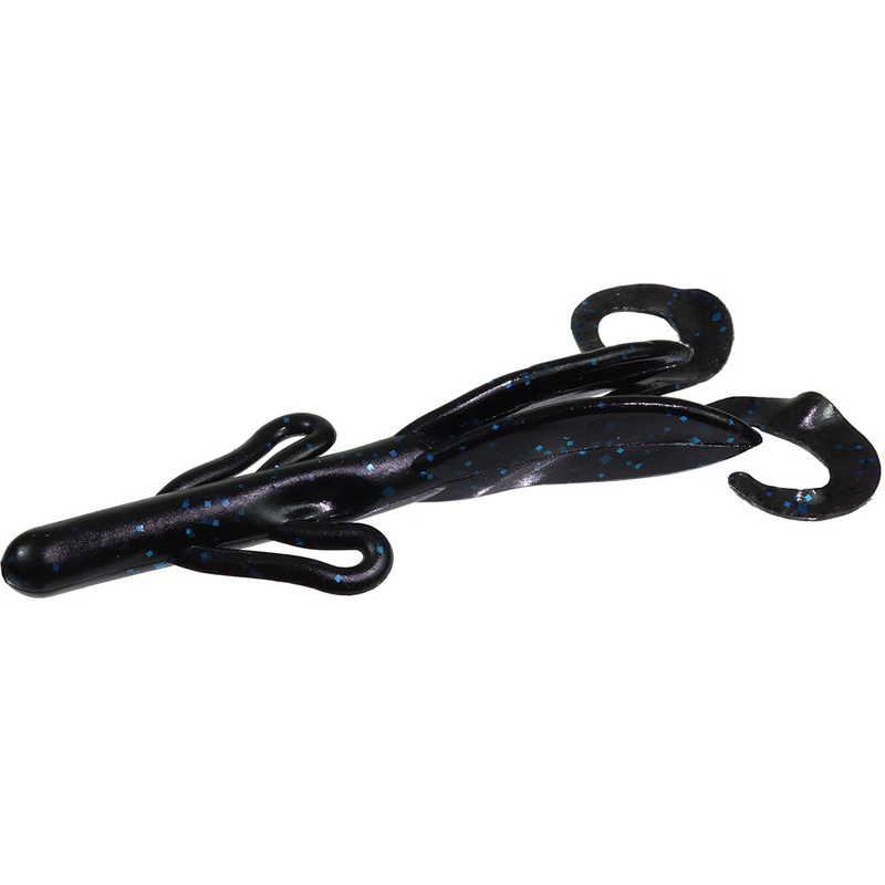 Zoom Brush Hog Creature Bait – 6 Inch Black Blue