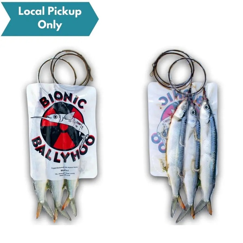 BIONIC BAIT FROZEN BALLYHOO WIRE RIGGED DOUBLE HOOK 3 PACK