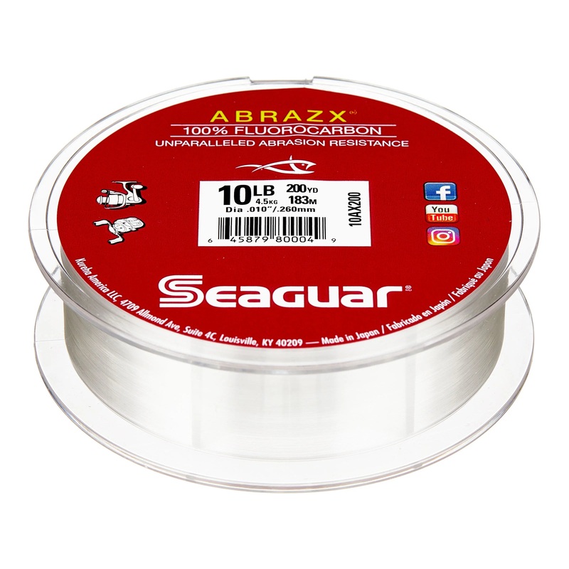 Seaguar Abrazx 100% Fluorocarbon Fishing Line 200yd 10lb