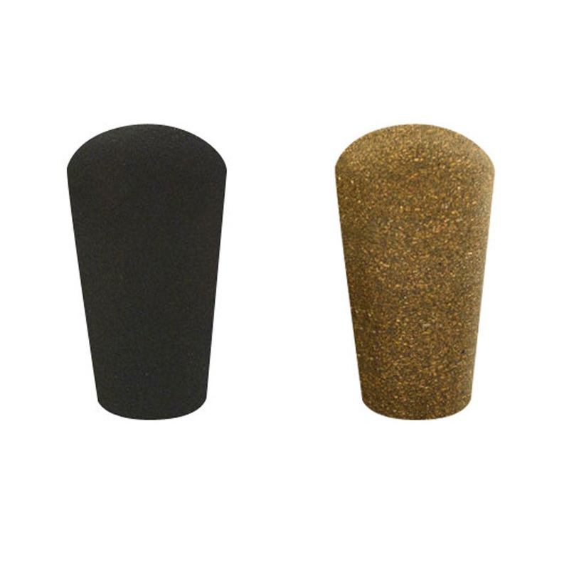Straight Tapered Split Grip Fighting Butts with Round End Black EVA 0.250″ ID