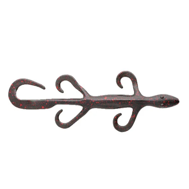 Zoom Mini Lizard 4″ (15 Pk) Black Red Glitter
