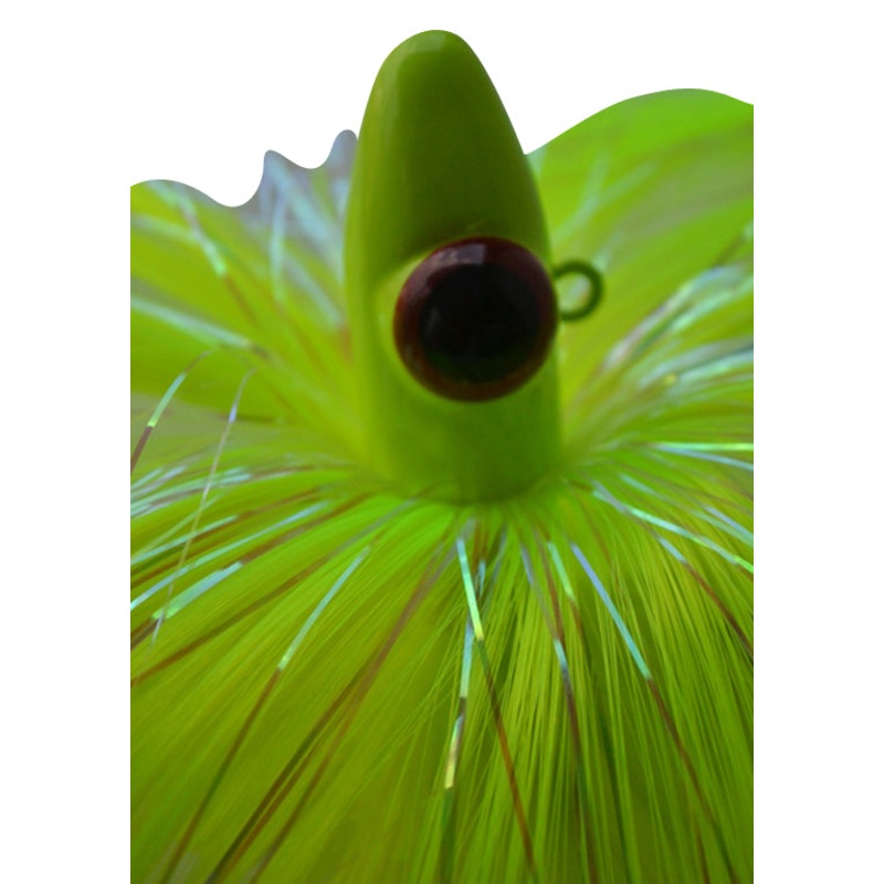 Blue Water Candy Spire Parachute Lure, 3oz White Skirt/White Head