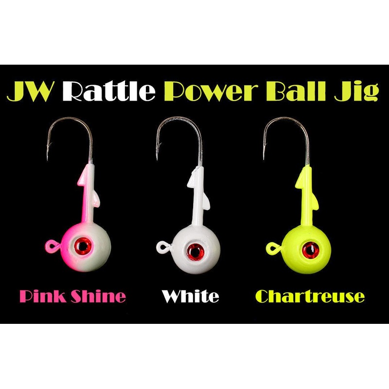Jigging World Rattle Power Ball Jigs 2 oz Chartreuse