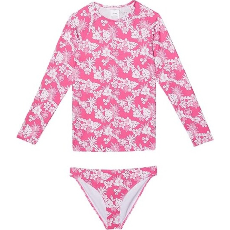 ROXY GIRL’S ALOHA SPIRIT L/S SET SHOCKING PINK HELLO ALOHA SMALL 7/XS
